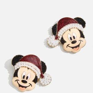 Disney by Baublebar Mickey Mouse Santa Clause Christmas Earrings